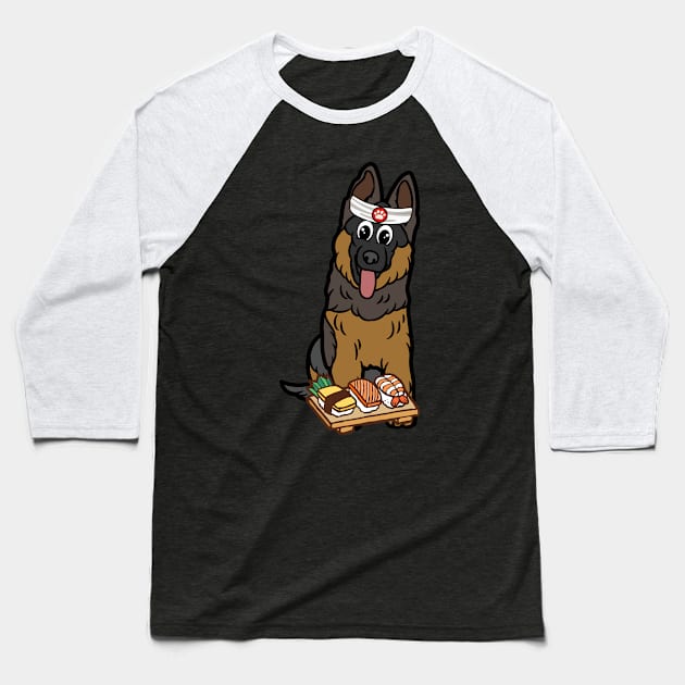 Funny guard dog is a sushi chef Baseball T-Shirt by Pet Station